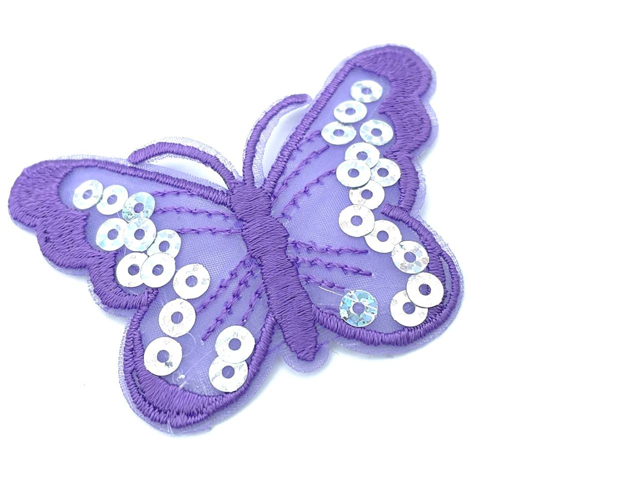 Patch zum Aufbügeln "Schmetterling" Lila