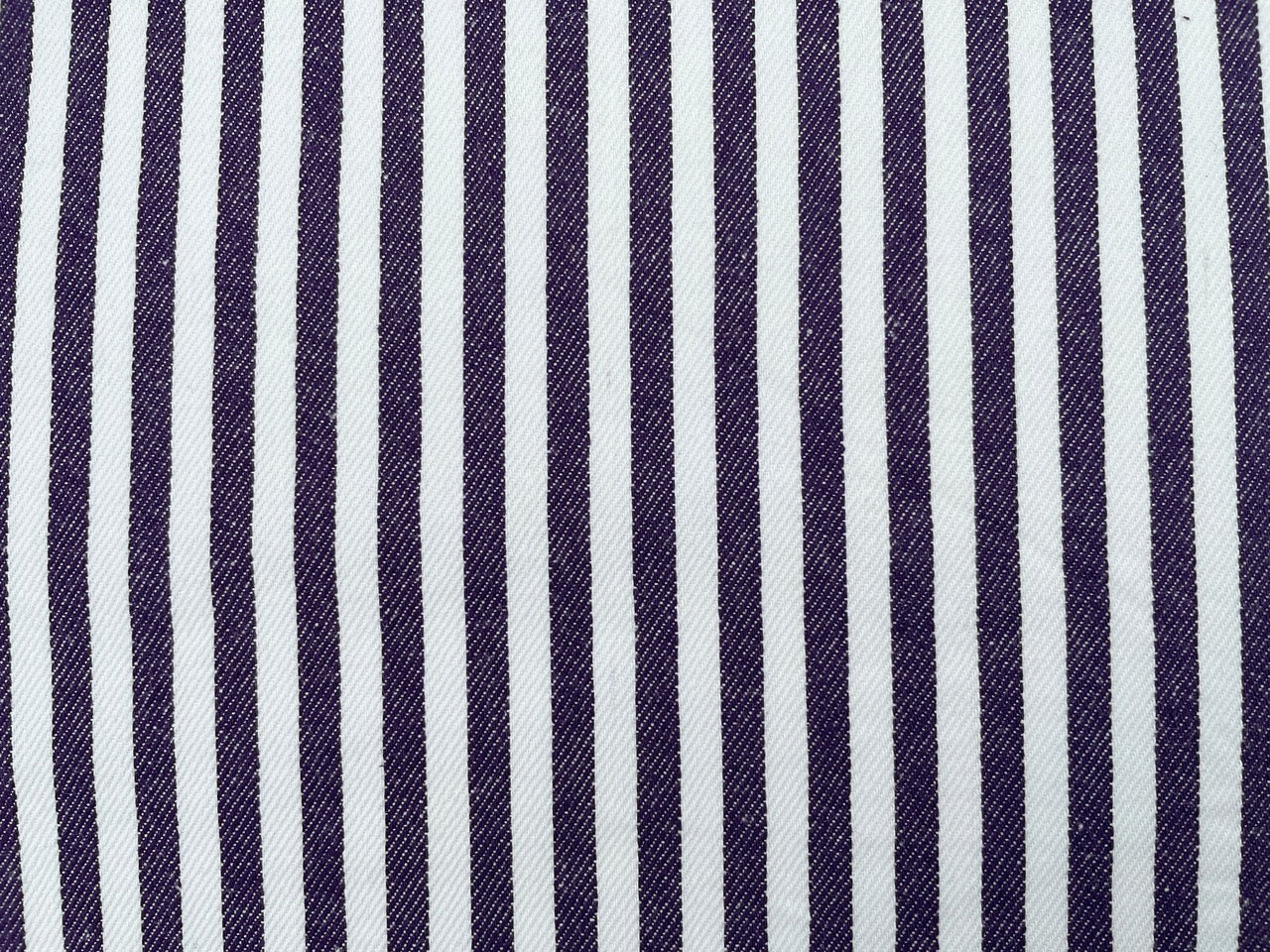 Baumwoll Jeans-Stoff Lila Weiß gestreift
