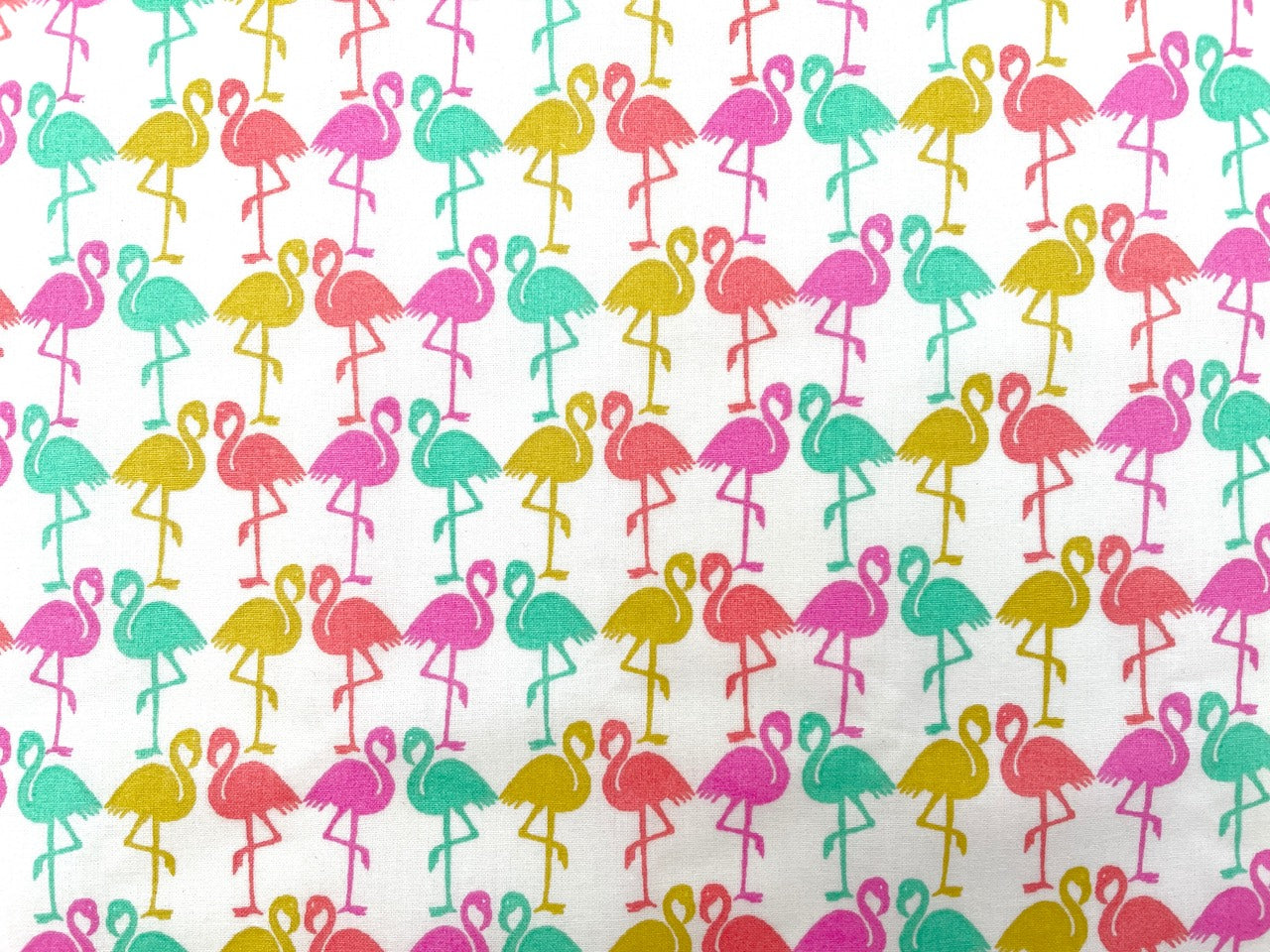 Beschichtete Baumwolle "Flamingos"