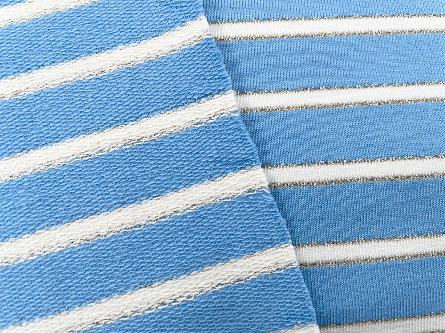 French Terry "Glitter Stripes"