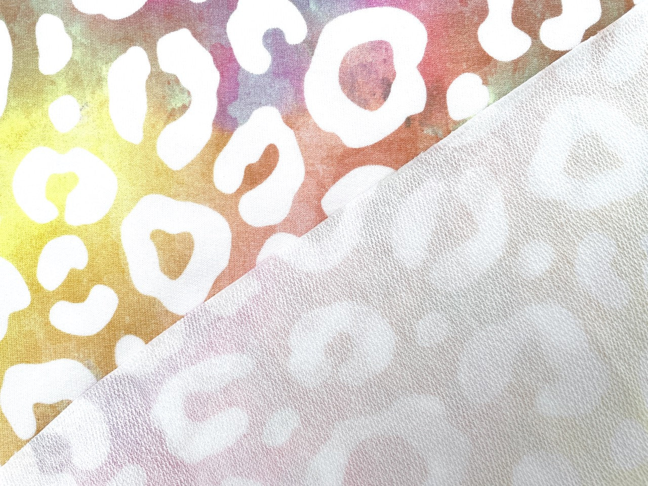 French Terry Digitaldruck "Leo Liebe" Multicolor
