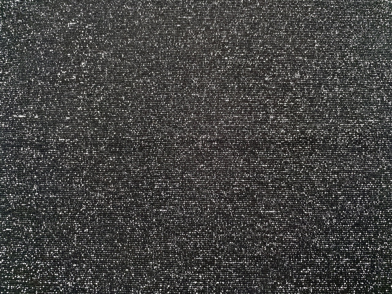 Glitzer Bündchen Schwarz / Silber