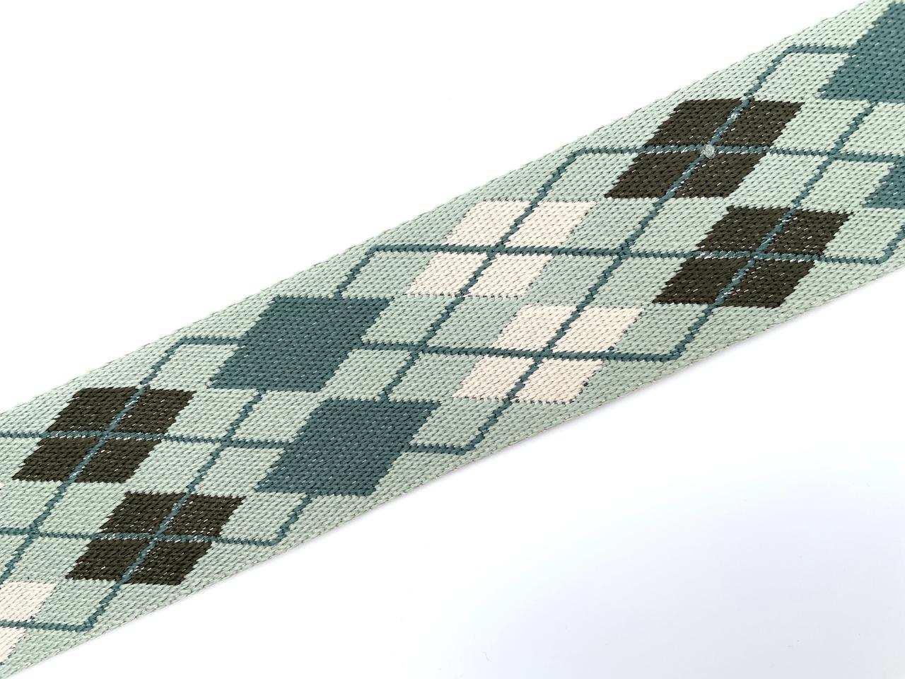 Gurtband "Rauten Muster" 5cm Salbei