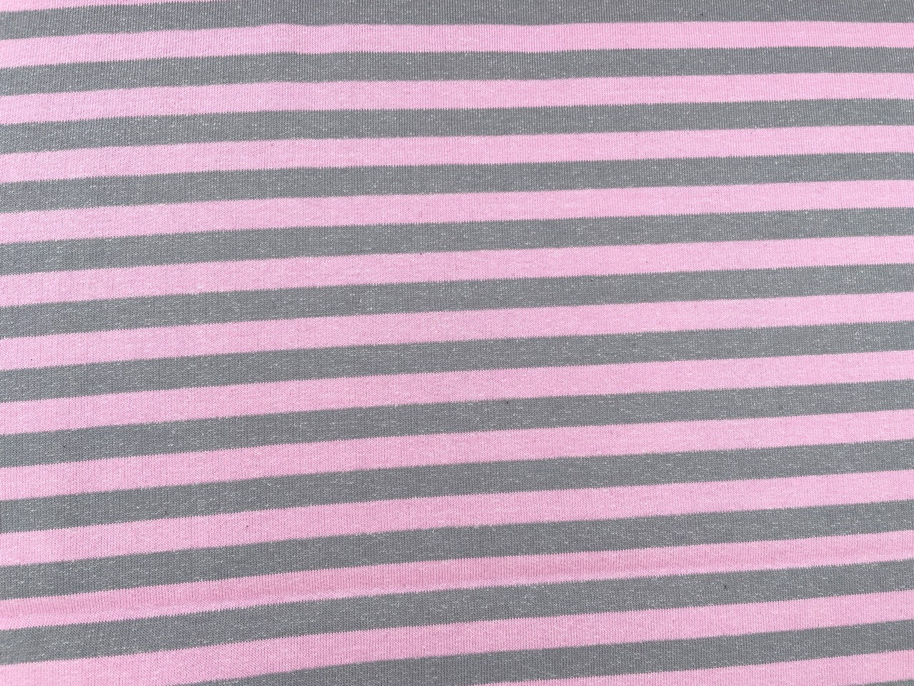 Heavy Sweat Baumwolle "Streifen" Rosa Grau