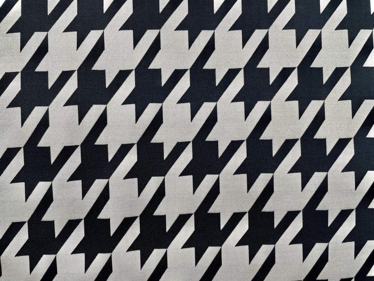 Jacquard Jersey "Hahnentritt Muster" Natur