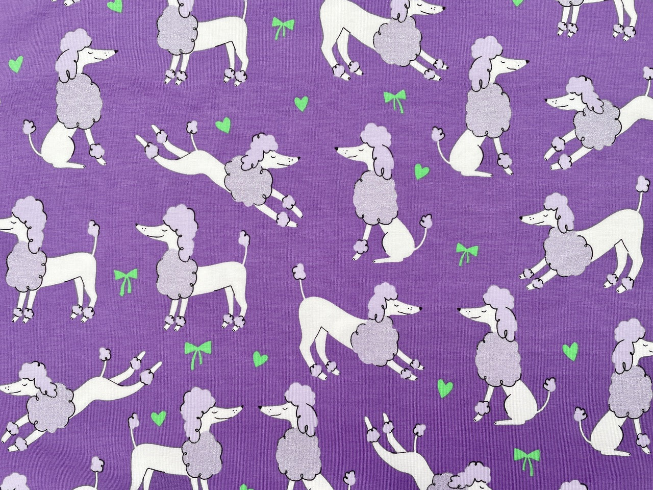 Jersey "Glitzer Pudel" Lavendel