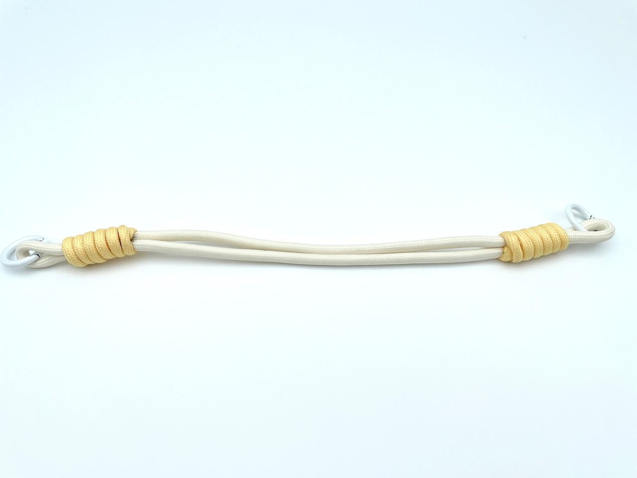 Kordel mit Karabinern 33cm Creme-Weiß Gelb