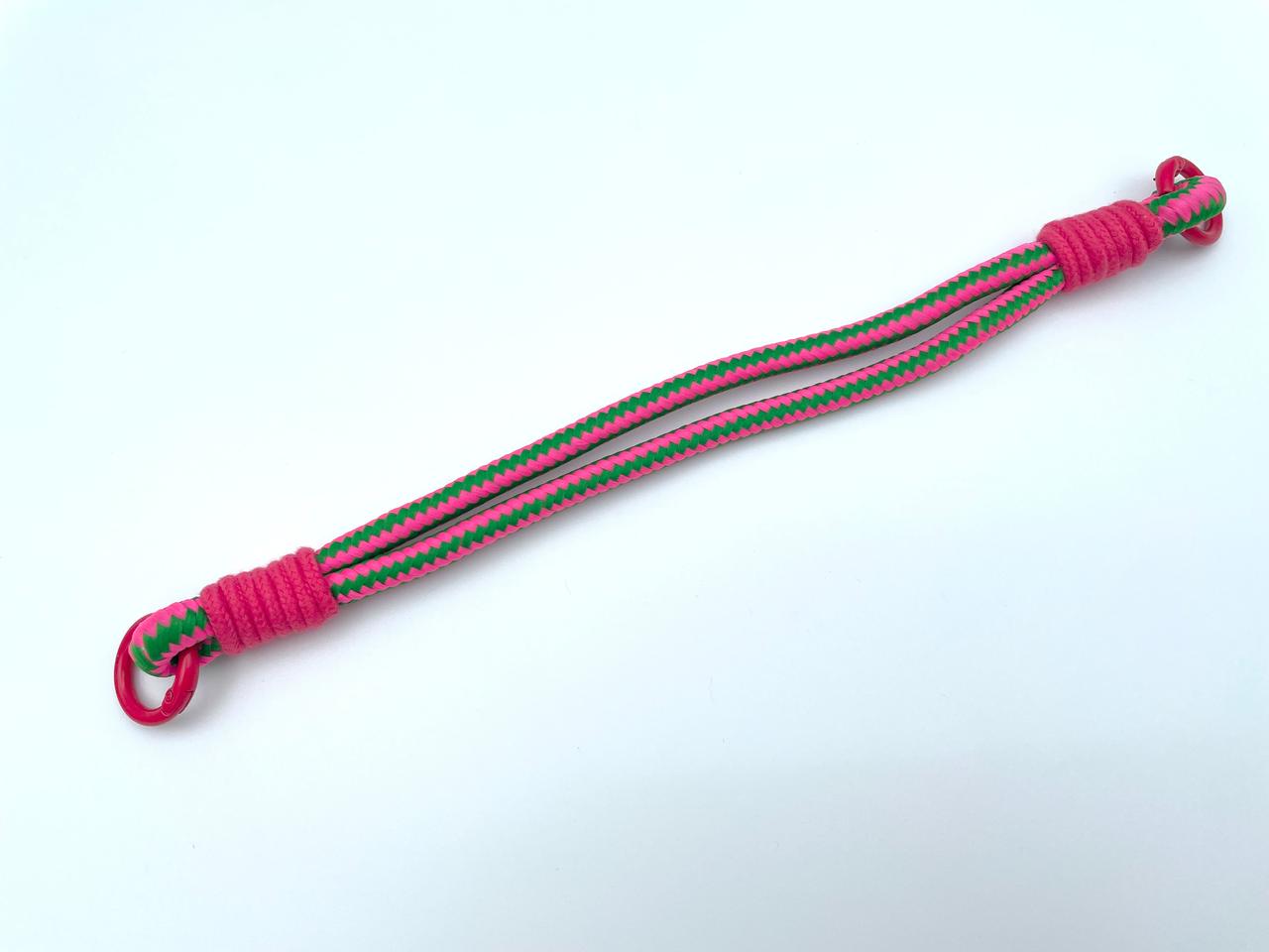 Kordel mit Karabinern 26,5cm Pink Grün Rot