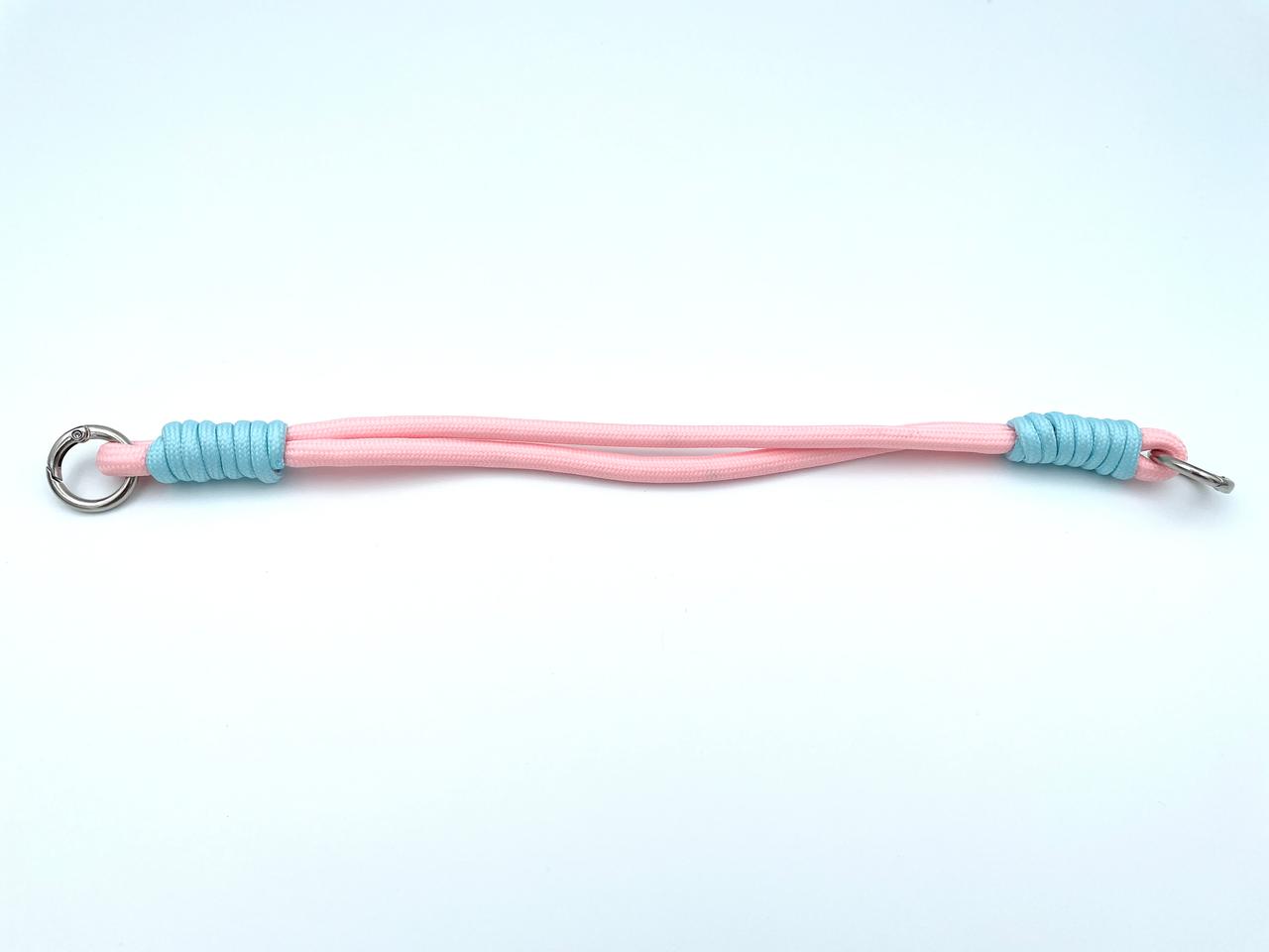 Kordel mit Karabinern 33cm Rosa Hellblau