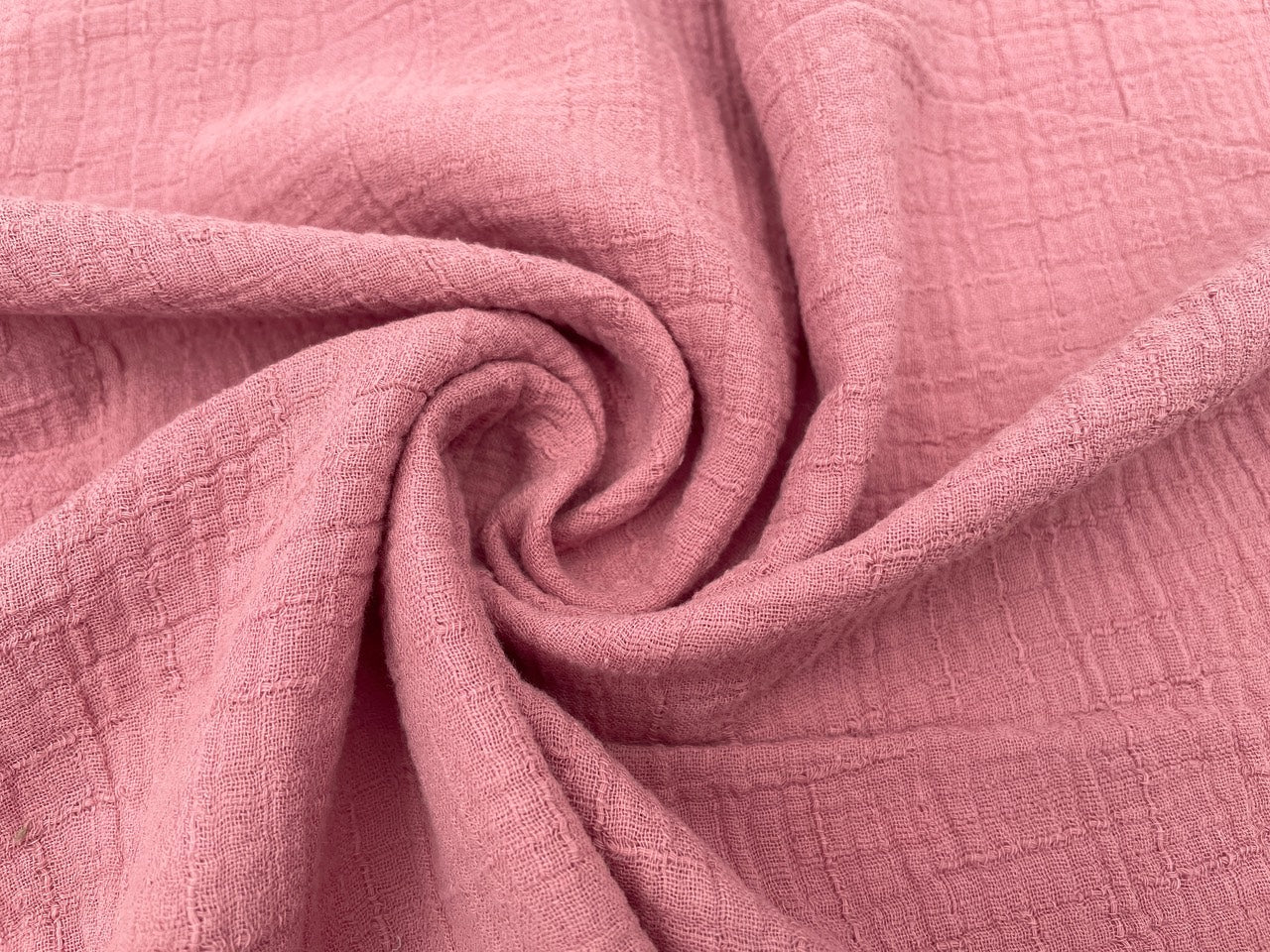 Musselin "Leinen Optik" Dusk Rose