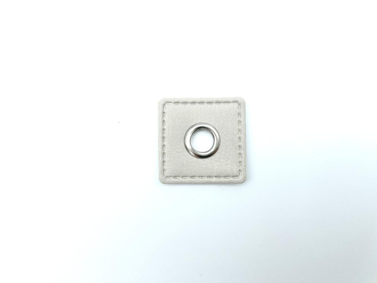 Ösen Patch 0,8cm Creme Weiß Matt