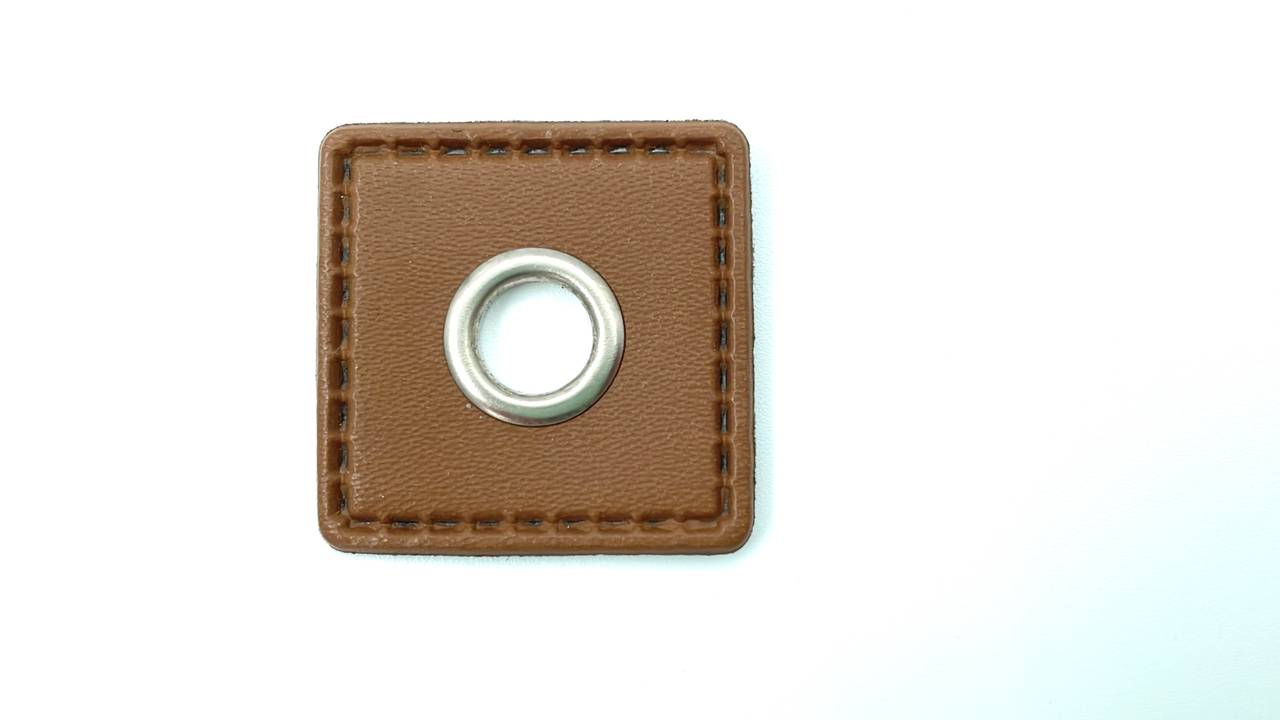Ösen Patch 0,8cm Hellbraun