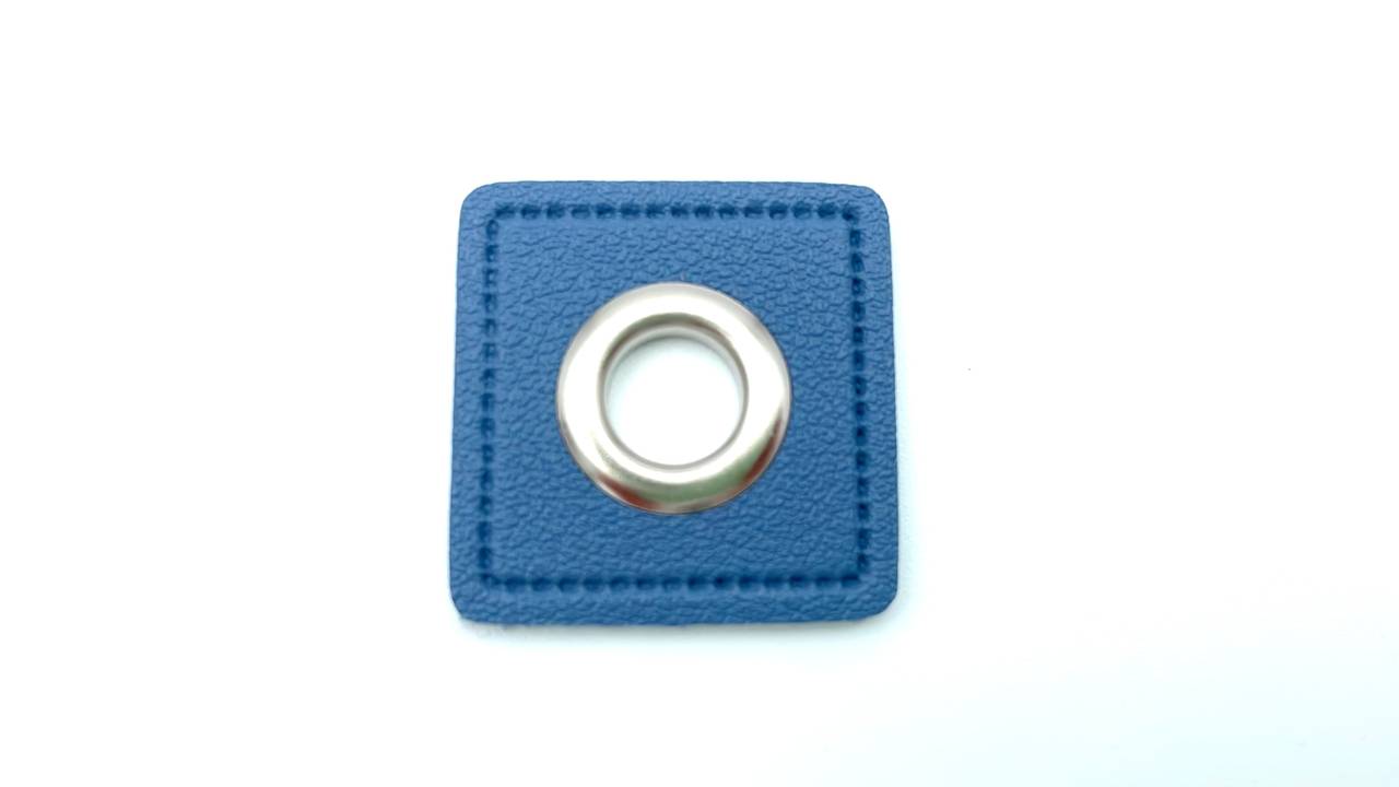 Ösen Patch 0,8cm Jeansblau