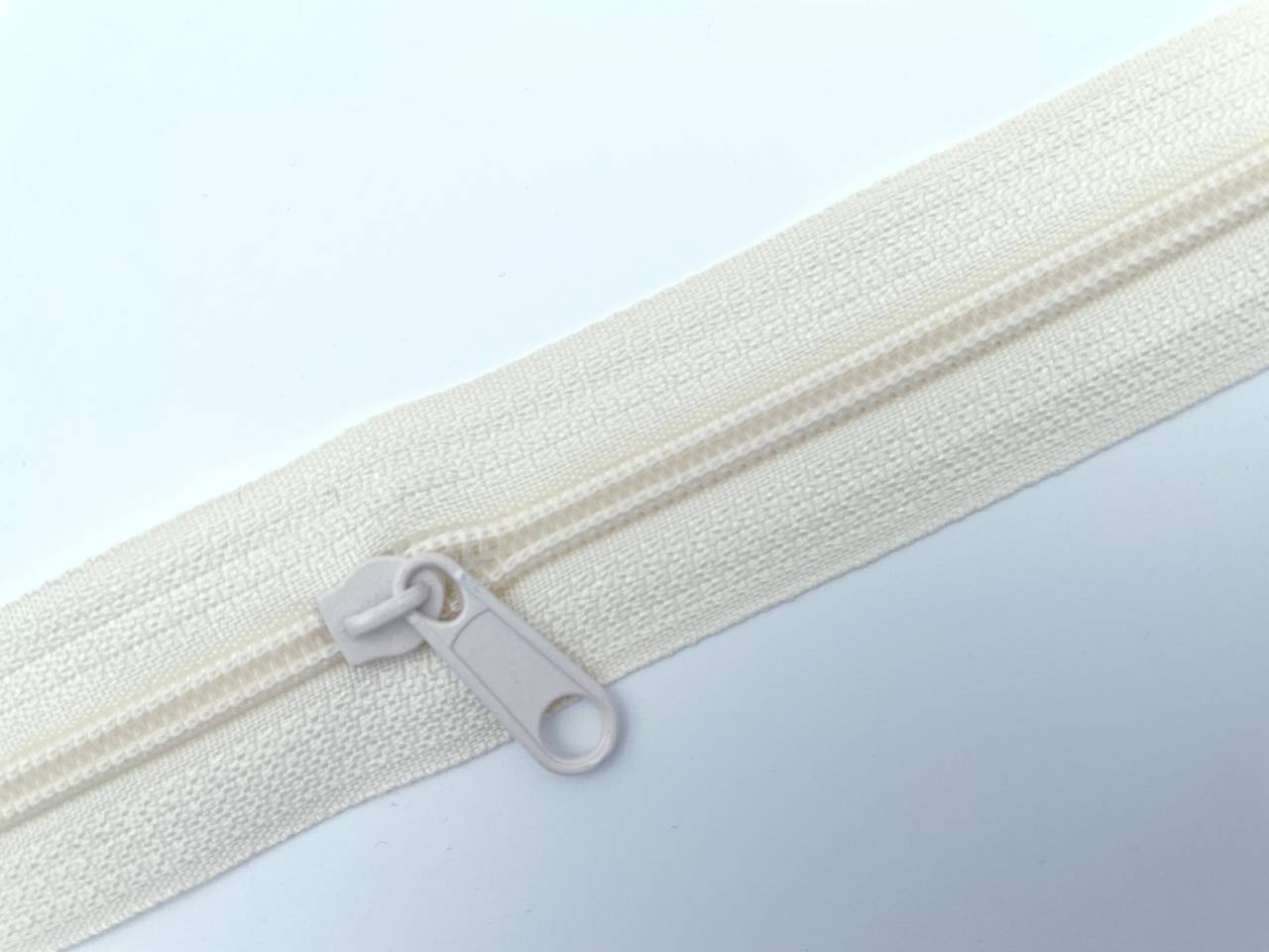 1 Meter Reißverschluss Creme Weiß