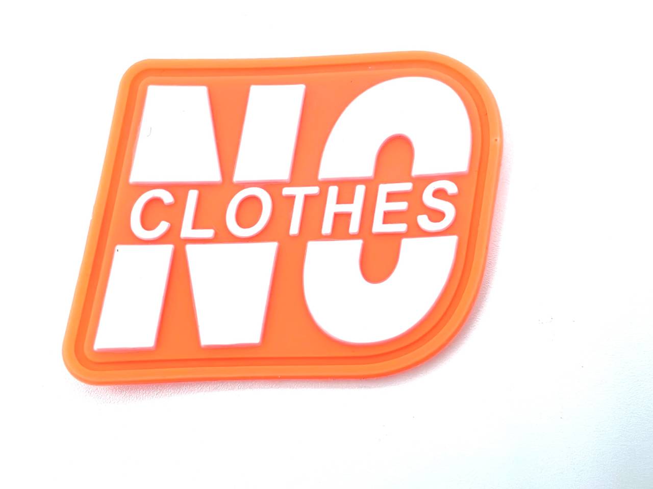 Rubber Patch "No Clothes" Orange