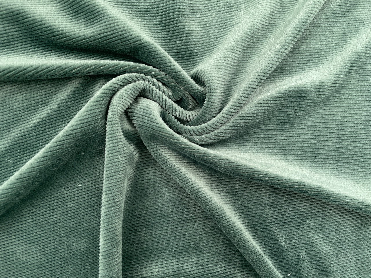 Rippenjersey "Velour" Altgrün