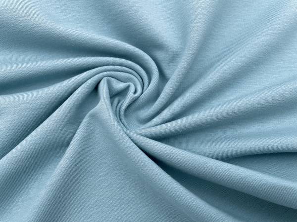Premium-Kuschelsweat in einem Blauton als eingedrehter Stoff.