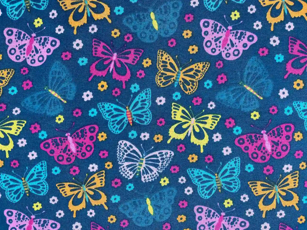 Alpenfleece "Butterfly" Petrol