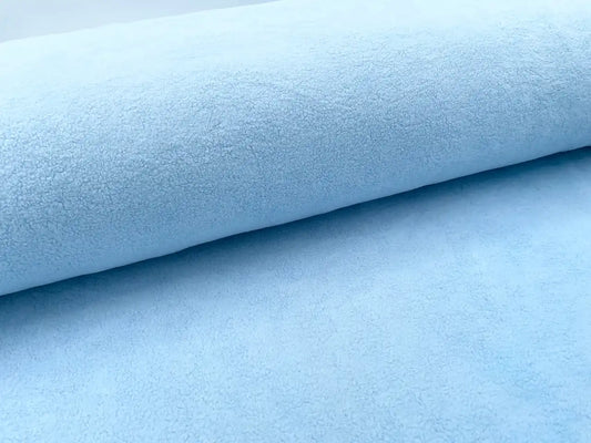 Baumwoll-Fleece Hellblau