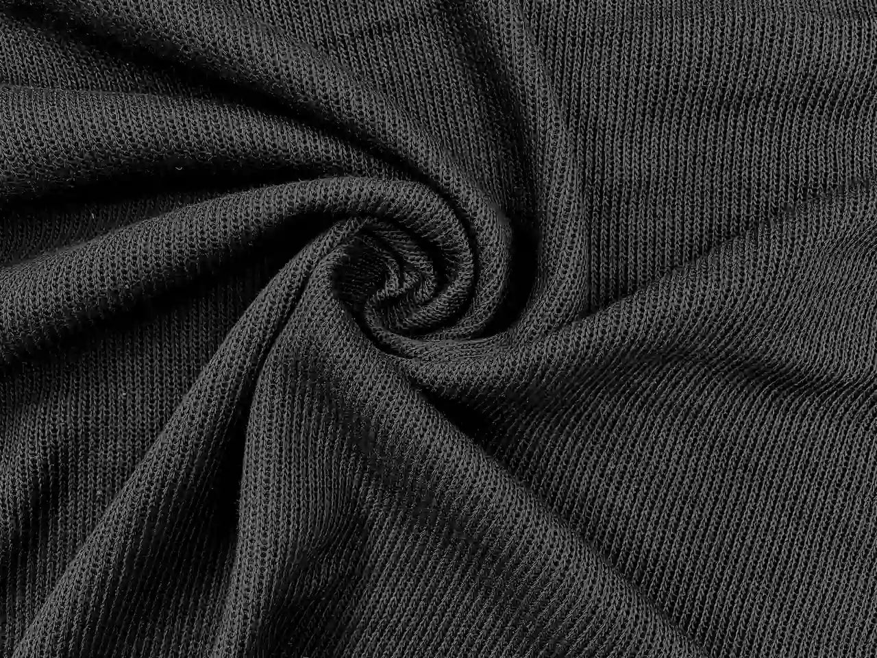 Baumwoll Strick Schwarz