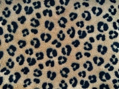 Teddy Stoff Leo Muster helles Braun