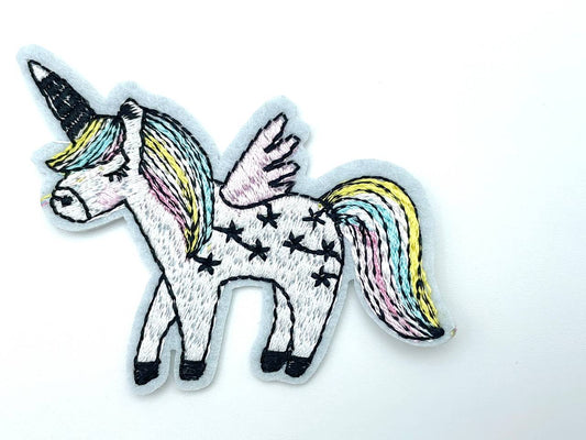 Patch zum Aufbügeln "Einhorn mit Flügeln"
