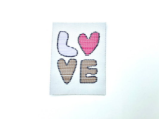 Patch zum Aufbügeln "Love" Rot