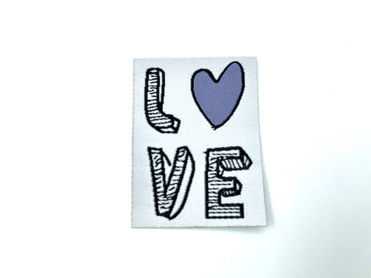 Patch zum Aufbügeln "Love" Lila