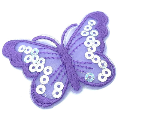 Patch zum Aufbügeln "Schmetterling" Lila