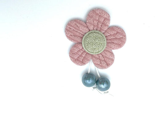 Aufnäher "Blume mit Perlen" Rosa