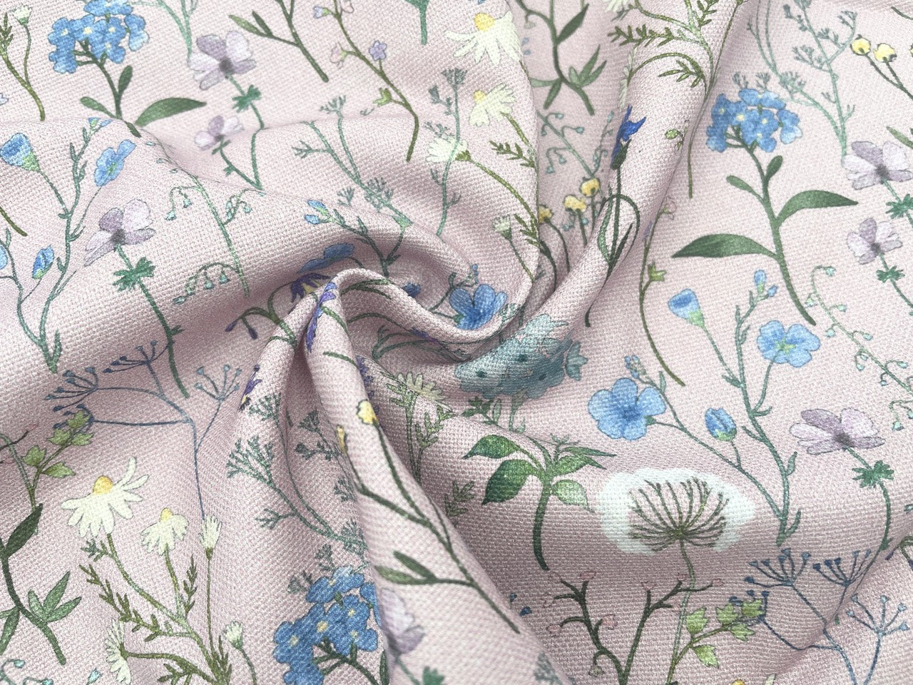 Baumwoll Canvas "Wildblumen" Old Rose