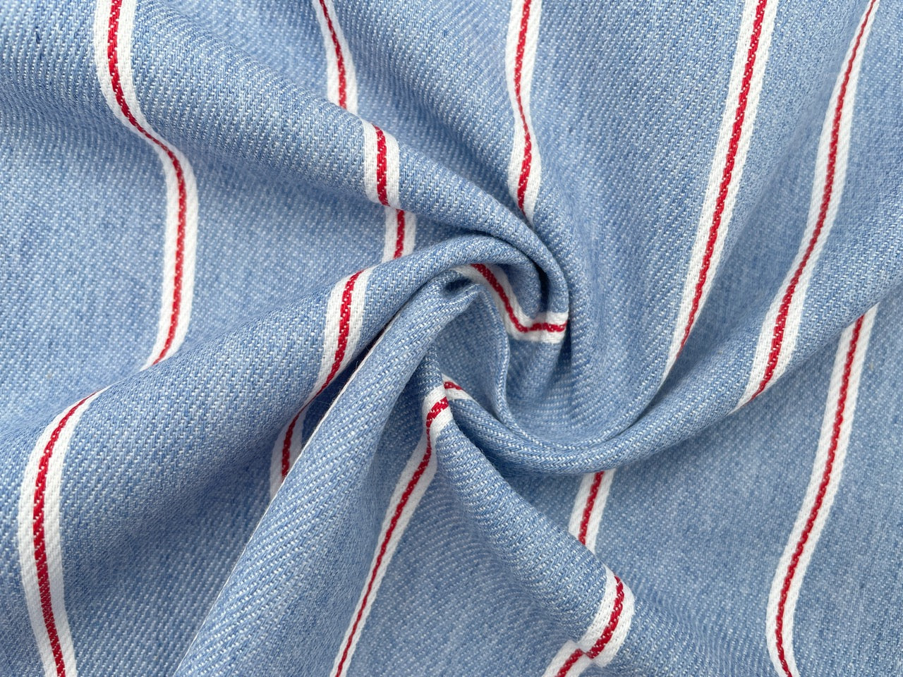 Baumwoll Jeans Stoff "Denim Streifen"