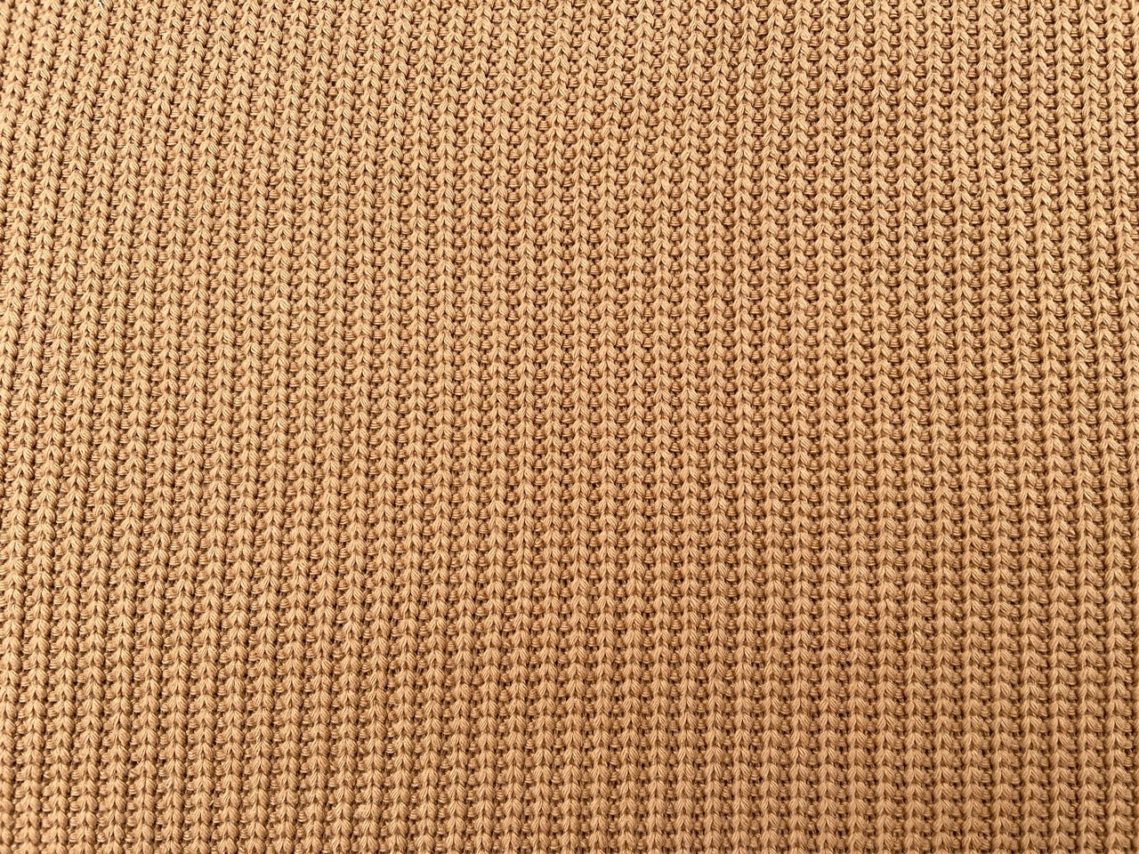 Baumwoll Grob Strick "Big Knit" Karamell Reststück 49cm x 150cm
