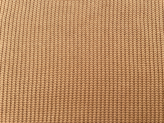Baumwoll Grob Strick "Big Knit" Karamell Reststück 49cm x 150cm