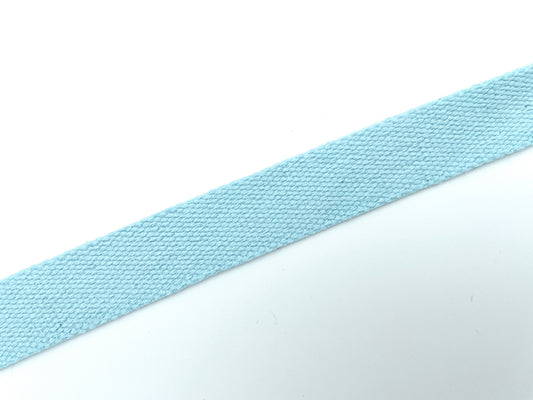 Baumwoll Gurtband 2,5cm Eisblau
