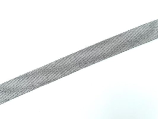 Baumwoll Gurtband 2,5cm Hellgrau