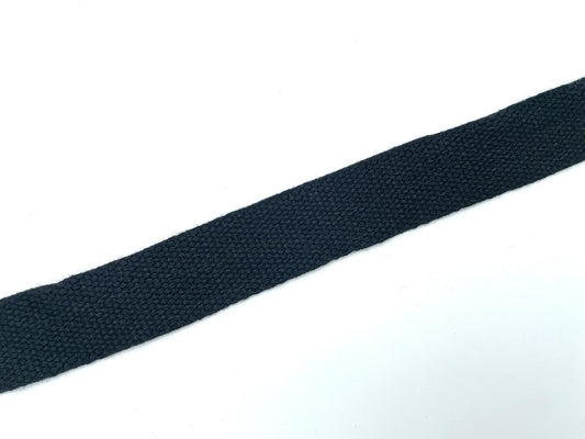 Baumwoll Gurtband 2,5cm Schwarz