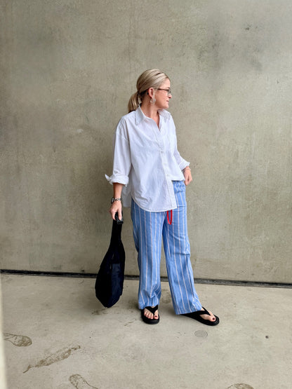 Baumwoll Jeans Stoff "Denim Streifen"