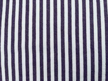 Baumwoll Jeans-Stoff Lila Weiß gestreift