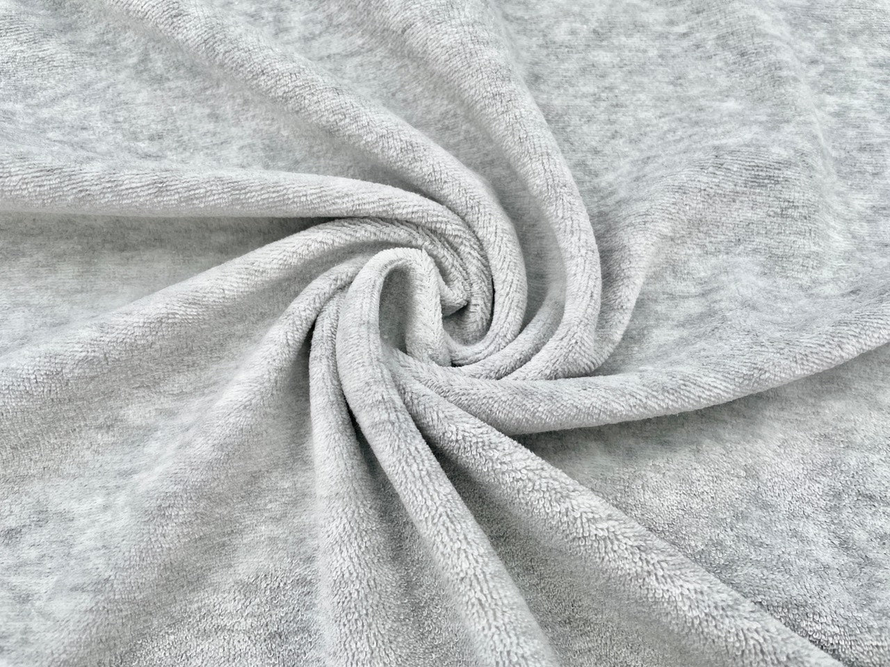 Baumwoll Nicki Hellgrau Melange