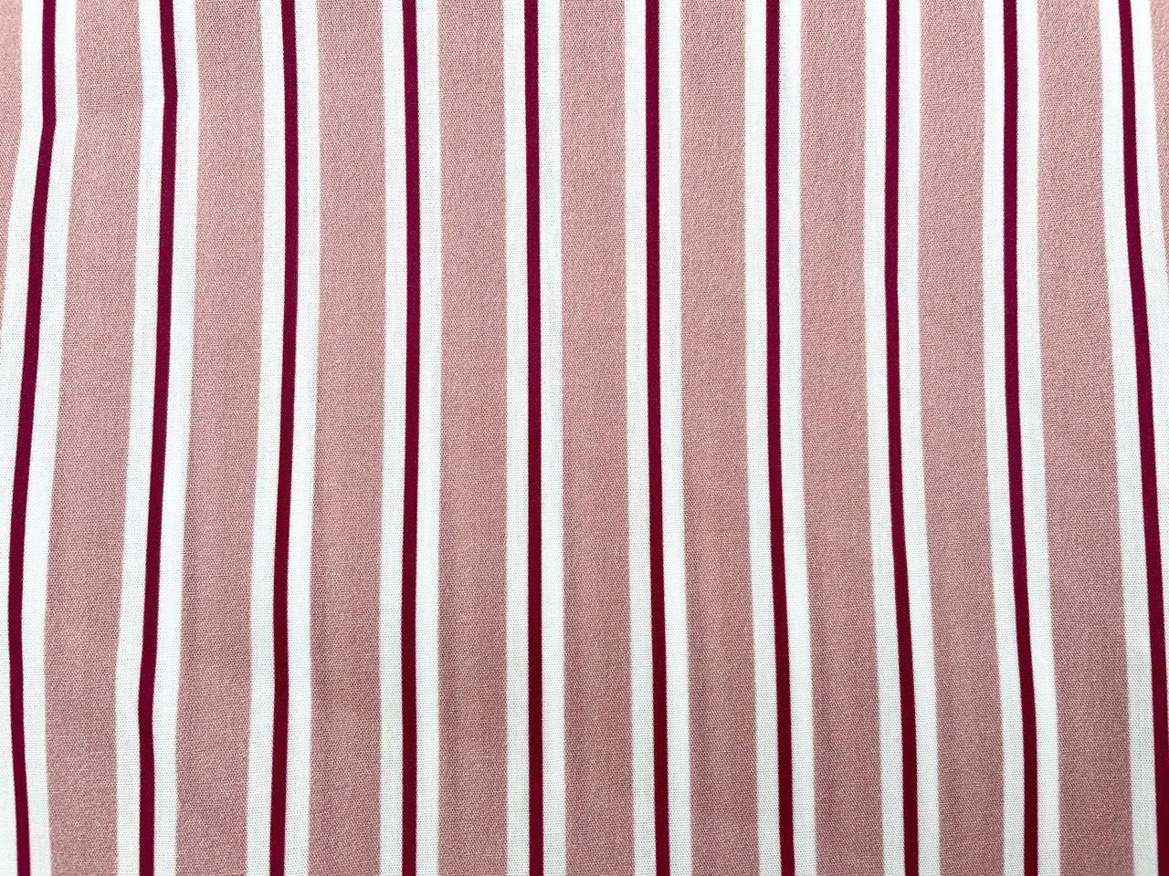Baumwoll Popeline "Streifen" Rosa