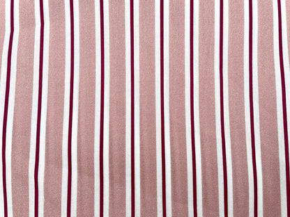Baumwoll Popeline "Streifen" Rosa