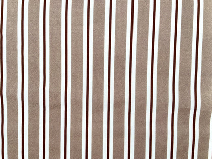 Baumwoll Popeline "Streifen" Taupe