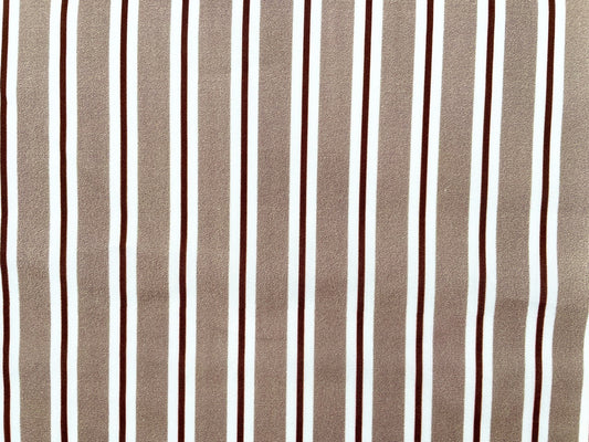 Baumwoll Popeline "Streifen" Taupe