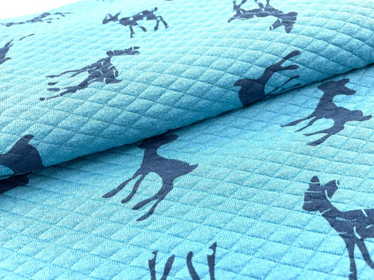 Baumwoll Stepper "Reh" Reststück 85cm x 160cm