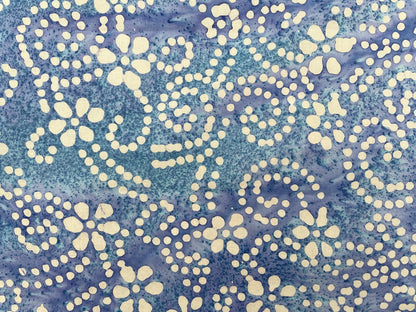 Baumwoll Stoff UNIQUE CRAFTED BATIK COTTON "Blumenmuster" Lavender