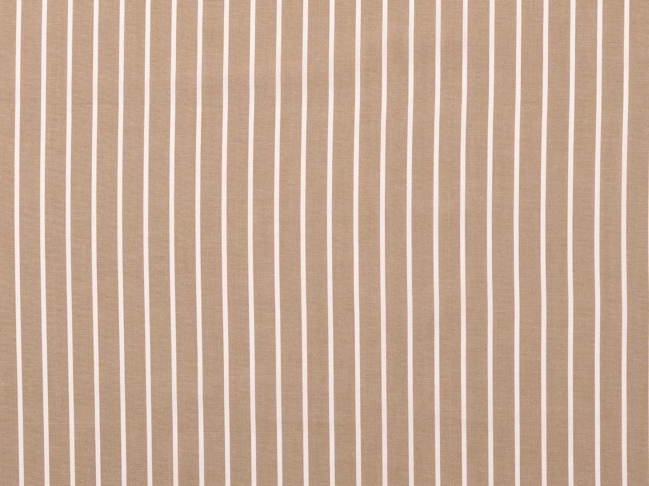 Baumwoll Stoff "Streifen" Sand Reststück 80cm x 145cm