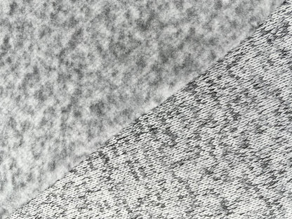 Baumwoll-Strick Fleece Hellgrau