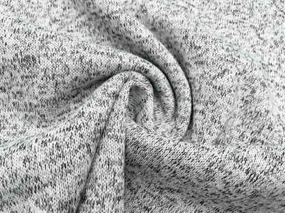 Baumwoll-Strick Fleece Hellgrau