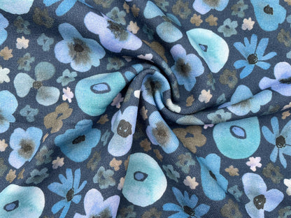 Baumwoll Sweat Digtaldruck "Aquarell Flowers"